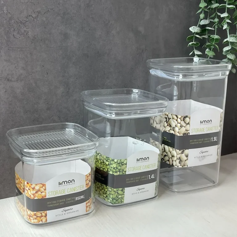 بانکه لیمون مناسب نگهداری مواد غذایی خشک با طراحی درب‌دار برای حفظ تازگی و نظم آشپزخانه